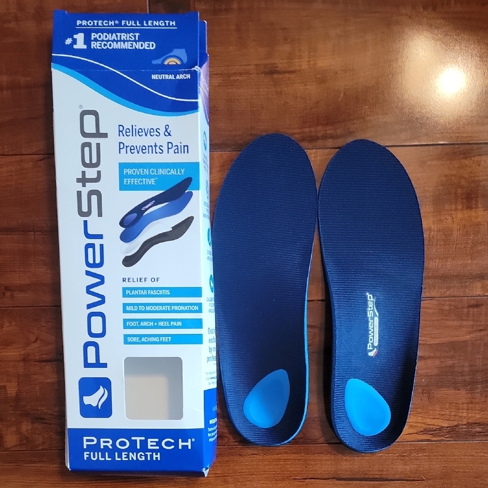 Power Step Pro Tech Full Length Insoles - Blue
